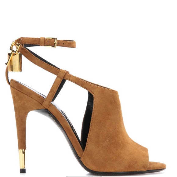 Tom Ford Shoes - Tom Ford brown Suede Peep Toe Ankle